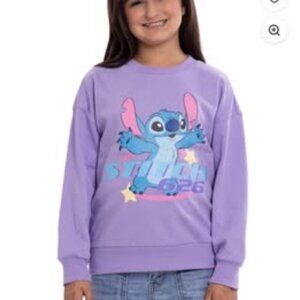 NEW Stitch Sweatshirt Girls 10/12